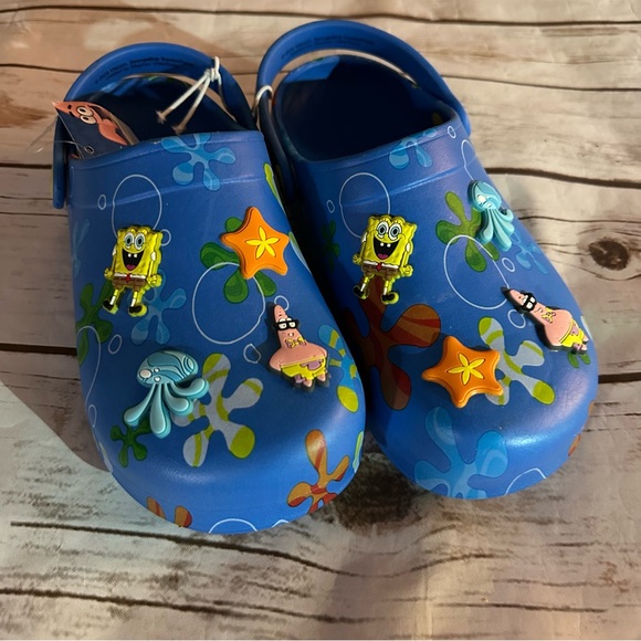 SpongeBob sandals 13-1 nwt blue - Picture 1 of 7